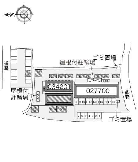 ★手数料０円★宇治市五ケ庄岡本　月極駐車場（LP）